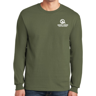 Long Sleeve Cotton Shirt White Logo Thumbnail