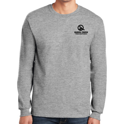 Long Sleeve Cotton Shirt Black Logo  Thumbnail