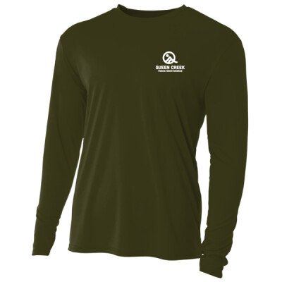 A4 UPF 44 Cooling Long Sleeve Performance Tee - White Logo Thumbnail